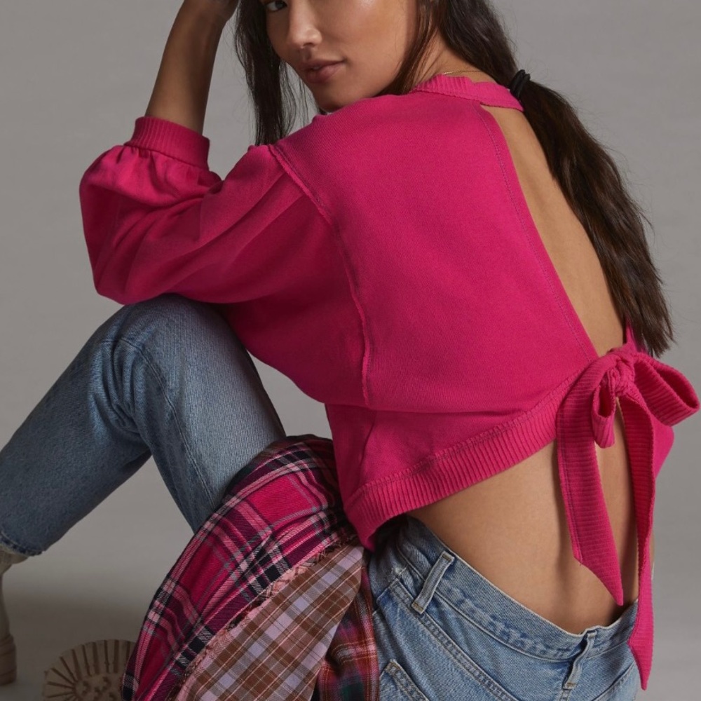 Anthropologie Pilcro Open Back Sweatshirt